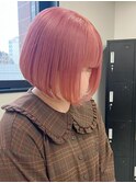 3061ピンクブロンドスローカラーカシスピンクタンバルモリボブ
