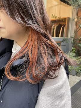 ネオリーブアイム 横浜西口店(Neolive aim) オレンジ、インナーカラー　【横浜】