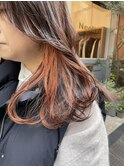 オレンジ、インナーカラー 【横浜】