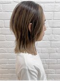 ハイライト☆シアーベージュ☆切りっぱなしボブ/外ハネボブ◎