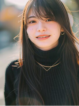 ラベスト キョウト(LOVEST) タイトなロングに少しのレイヤーを添えて○20代30代40代○