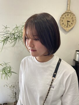 マイ ヘア デザイン 岡崎(MY hair design) 切りっぱなしボブ/エアリーロング/美髪/ピンクブラウン/岡崎