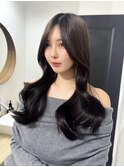 桑名顔周りレイヤーカットロングレイヤーカットくらげヘア韓国