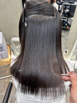 ファビ 渋谷(Fab)&nbsp;くびれヘア/暗めカラー/アプリコットオレンジ/縮毛矯正