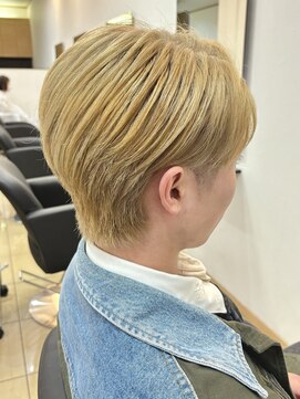 オーリーヘアー(Olliy hair) ブロンドカラー/ハイトーン/メンズカット/30代40代50代