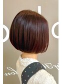 ミニボブ　ボルドーカラー