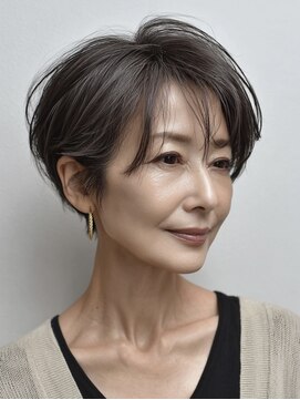 ハーツ(Heart's) 白髪ぼかし脱白髪染め似合わせショートボブ40代50代60代