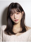 黒髪大人レイヤー/髪質改善/顔まわりカット/ミディアムレイヤー
