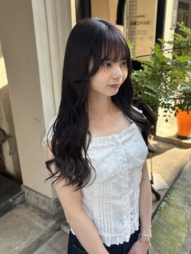 ラベンダーブラウン/顔周りカット【神戸/元町】