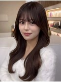顔まわり顔周り前髪カットミディアムレイヤーロングレイヤー