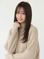 アンド 夙川(AND)&nbsp;ミディアムレイヤー/顔周りカット/ダークブラウン