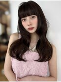 >>ワイドバング×重めレイヤー