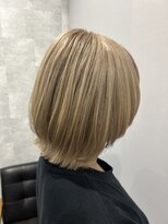 グランヘアー 神居店(GRAN HAIR) ボブレイヤー×ハイトーンベージュ