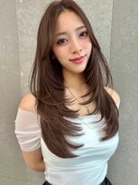 Moalana 名古屋 栄/髪質改善/縮毛矯正/レイヤー【モアラナ】&nbsp;ミルクティーベージュ/クラゲヘア/顔周り/シースルー/名駅
