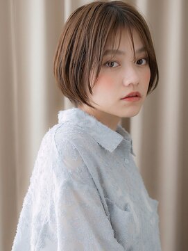 カバーヘア ブリス 大宮西口(COVER HAIR bliss) ミルクベージュひし形レイヤーカット大人ショートヘア20代30代W