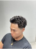 ラルフカール リバースセンターパート メンズカット フェード