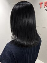 トリッカ シブヤ(TRICCA SHIBUYA)&nbsp;ぱつっと/ボブ/ミディアム/顔周りレイヤー/ツヤ/暗髪/艶カラー