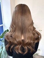 ピークスヘア(peaks hair)&nbsp;ミルクティーベージュ ヘーゼルベージュ ダブルカラー ブリーチ