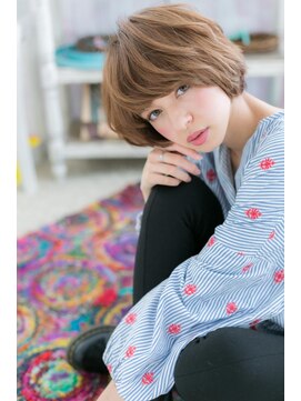 ミック ヘアアンドメイク アップ 駒込店(miq Hair&Make up) フレンチガーリーくせ毛ショート小顔ウルフマッシュc1