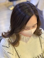 エディット アンド 緑地(Edit&) ミディアムボブ×イヤリングカラー