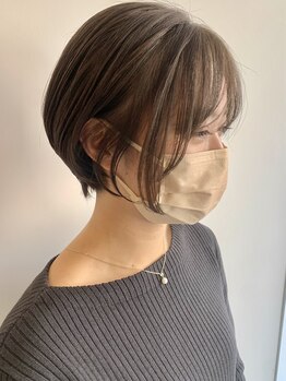 ロックワークオレンジ 西中島店(ROCK WORK ORANGE)の写真/【西中島南方徒歩３分】髪の重さをカットする特殊技術《フレンチカットグラン》で綺麗にまとまるショート☆