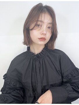 ノース イースト 高円寺店(north east) センターパートボブ/ふんわりボブ/暖色カラー/高円寺