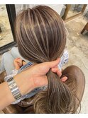 【中迫】大人の上品なハイライトカラー白髪ぼかし