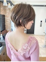 大人可愛い小顔ひし形クビレ丸み20代30代40代大人ショート(蘭)