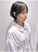 外ハネショートウルフかわいい黒髪ショートボブ