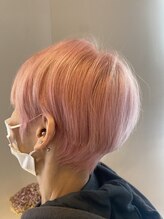 ケアブリーチ、ファイバープレックス使用で、可愛い色もダメージなし!