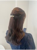 お呼ばれヘアセット！タイトめハーフアップ