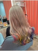 ユニコーンカラーで遊び心を☆裾カラー☆