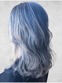 20代30代大人かわいいハイライトセミロングヘアー美肌