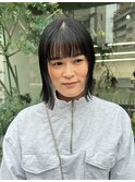 切りっぱなしボブ