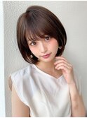 ミディアムウルフ/ひし形シルエット/ひし形ボブ/ワンカールボブ