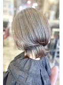 くびれボブウルフ エアリーひし形ヘア