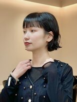 黒髪/ボブウルフ/ネビージュ/小顔/ワンレン