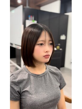 ロンド ルージュ 銀座店(Lond rouge) ミニウルフレイヤーカット顔周り前髪韓国ミディアムロング/銀座