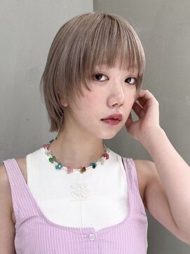 ギークス(GEEKS) 【GEEKS渋谷】ショートウルフ/ミルクティーベージュ/秋ヘア/ボブ