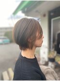 ネビージュオリーブベージュ髪質改善前髪カットマッシュウルフ