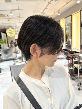 ラボー ノースプラザ店(LA'BO) 【LA'BO三浦】黒髪透明感耳掛けショート