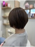 ショートボブ×アッシュベージュ