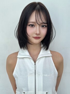 ロンドイディールバンダイ 新潟万代(Lond ideal) レイヤーボブ×ラベンダーグレージュ