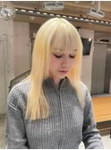 blond/ハイトーン/ケアブリーチ/ホワイトカラー/ダブルカラー 
