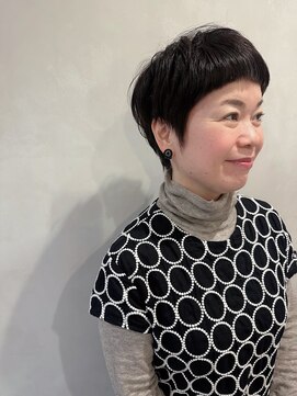 ラトリエコンタン(L´atelier Content) 【shima】アシメショート/インナーカラー/丸みデザイン