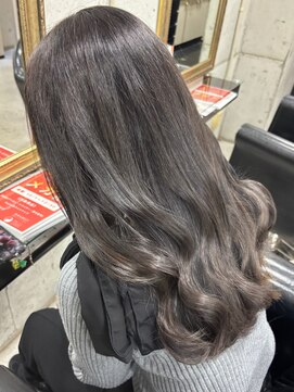 ルノン(LUNON) 黒髪クラゲヘアーオリーブグレー小顔ココアベージュ