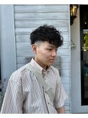 スペインカールスキンフェード外国人風メンズパーマ眉毛カット