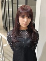 ブランコトレス 鏡島(BLANCO tres) ダークパープル/ナチュラルショート/夏のヘアアレンジ/鏡島