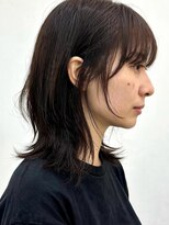 エイチ ウルフカット 大阪梅田(811)&nbsp;ヘアカラーグレージュカチモリヘアレイヤーボブ50代ボーイッシュ