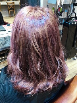ヘアサロンエムフィス 池袋東口(HAIR SALON M Fe's) 外ハネボブ/アッシュブラウン/ネオウルフ/デザインカラー